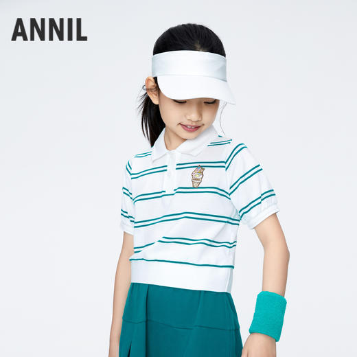 女童清凉POLO衫翻领短袖上衣夏季新款安奈儿童装实体店同款AG421798 商品图2