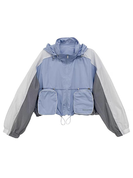 拼色口袋防晒外套 商品图0