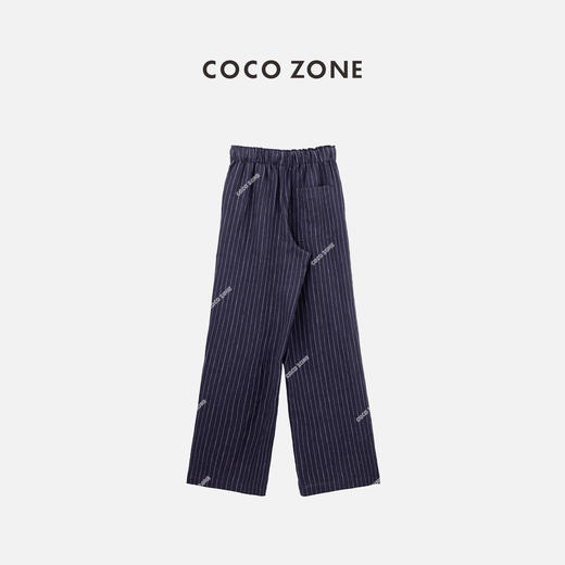COCO ZONE"山本3.0"女士条纹休闲裤松紧腰百搭通勤直筒裤CC1B0651 商品图1