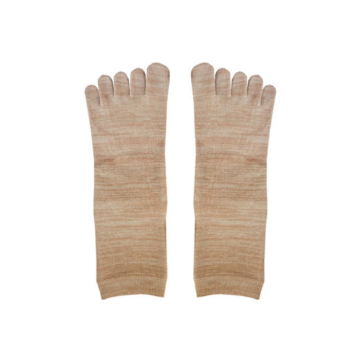 小亘天然彩棉五指袜 全棉瑜伽袜 (棕绿混色1双)（常规地区满120包邮） 商品图0