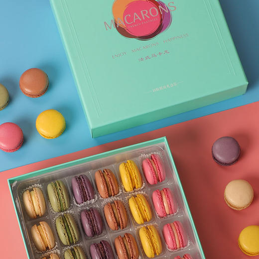 【情人节24颗礼盒，法式马卡龙】艺诚懂生活才懂马卡龙，匠心手工外酥内软西式糕点休闲零食甜点，下午茶生日礼物情人节24颗礼盒装QQ 商品图5