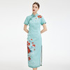 PF848斯尔丽2024新款新国风定位花旗袍气质高雅立体裁剪显瘦连衣裙 商品缩略图0