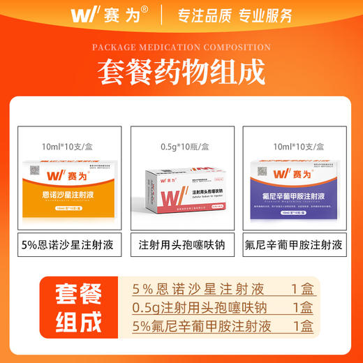 赛为产后消炎套餐针剂母猪牛羊注射用头孢噻呋钠注射兽用恩诺沙星 商品图2