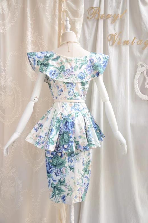 【投稿】喵娘精工@M81《罗莎蒙德·世上的玫瑰》复古vintage收腰花柄裙 商品图4