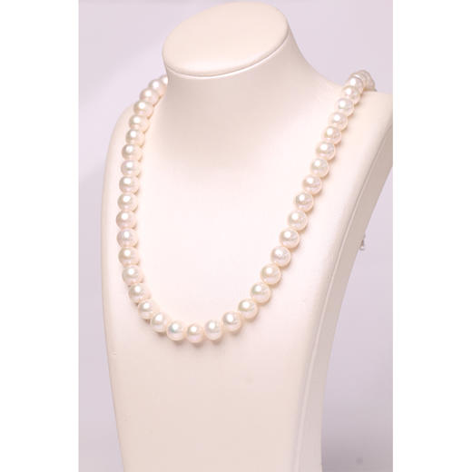 淡水珍珠套装 6.5-7.5mm白 耳钉+项链 108422 商品图1