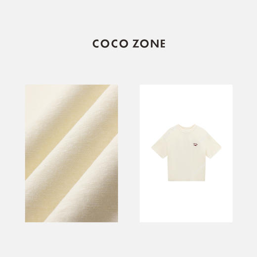 COCO ZONE"可乐T"夏季字母刺绣休闲短袖针织衫时尚圆领百搭上衣CC1B1189 商品图2