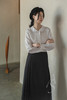 Margaret Howell  墨蓝色羊毛百褶苏格兰半裙 商品缩略图3