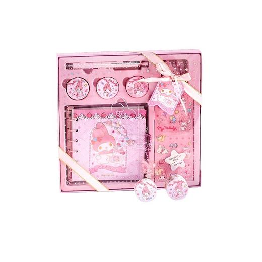 【六一儿童节礼物！三丽鸥美乐蒂盒装】悦木三丽鸥美乐蒂手帐礼盒套装学生少女心网格方格笔记本子手账本，网格、方格笔记本子和手账本，记录你的生活点滴。ry 商品图6