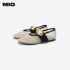 MIO米奥秋季单鞋平底鞋镂空渔网玛丽珍一字扣带芭蕾舞鞋女鞋M244440813 商品缩略图3