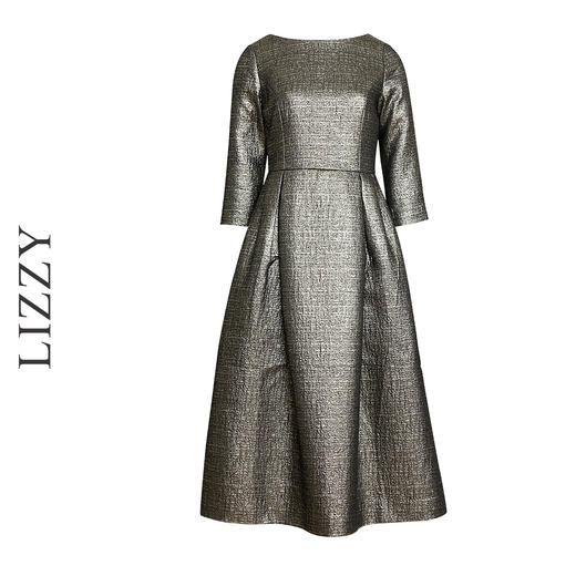 LIZZY优雅高端气质名媛风轻奢收腰大摆宴会晚礼服连衣裙8066 商品图4