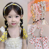 韩版ins风碎花发带珍珠水钻缠绕编发发箍蝴蝶结水果编发丝带发带 商品缩略图0