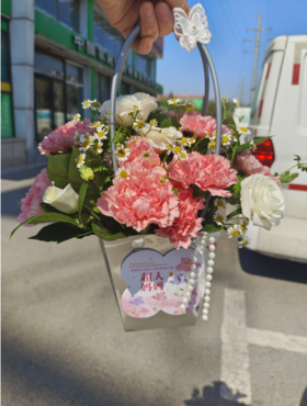 馨馨”相印花篮---粉色