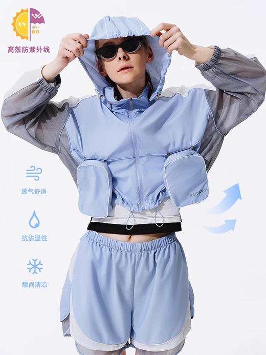 拼色口袋防晒外套 商品图1