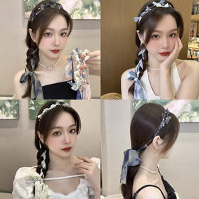 【38款！热卖！】超仙珍珠飘带发箍女网红年新款发卡头饰绑发夏天外出发带发箍