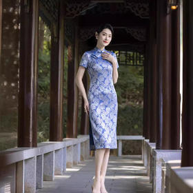 民国风复古印花日常新中式大码改良旗袍