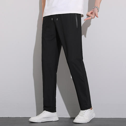 【冰丝裤】【DDN】大依优型大码直口束口休闲长裤弹力大号加肥加大夏季薄款松紧腰宽松运动透气 商品图5