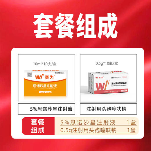 赛为产后消炎套餐针剂母猪牛羊注射用头孢噻呋钠注射兽用恩诺沙星 商品图5