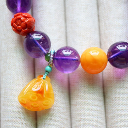 【宫里手串】九紫离火 紫水晶手串 12.5mm 商品图4