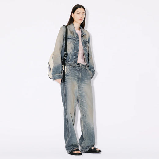 KENZO 高田贤三 女士牛仔夹克外套 蓝色 FE52 DV245 6I7 DY 商品图3