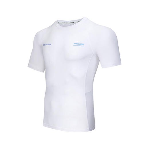 OMG运动 健身服男夏季紧身短袖高弹力光泽网眼拼接透气轻薄款训练J-FMJSY2643 商品图6