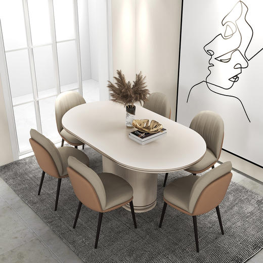 顾家家居整装 现代简约 茶几角几电视柜餐桌餐椅床头柜 PT2080系列 商品图1