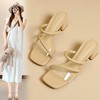 ZHR则则休闲高级唯美凉鞋女2024新款透明一字带粗跟凉拖简洁优雅 商品缩略图2