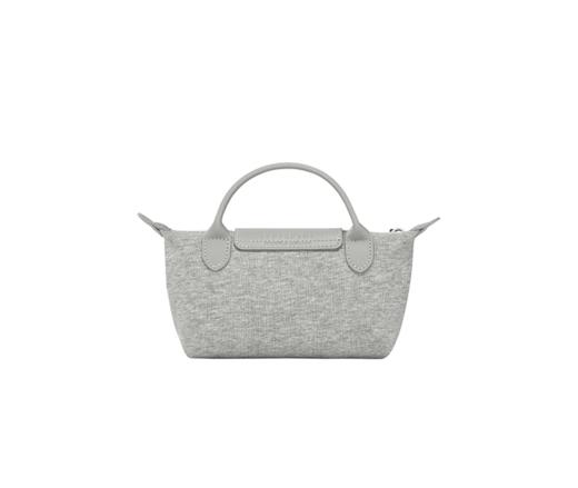 LONGCHAMP 珑骧 2024春夏新品 女士Le Pliage 系列LOGO印花迷你饺子手提包 灰色 34175HEA 112 商品图3