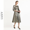 LIZZY优雅高端气质名媛风轻奢收腰大摆宴会晚礼服连衣裙8066 商品缩略图2
