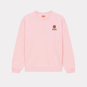 KENZO 高田贤三 女士“BOKE FLOWER”徽章刺绣棉质长袖卫衣 粉色 FD52 SW040 4MF 34