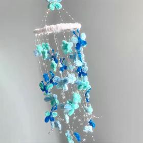 【送教程】扭扭棒蝴蝶风铃diy手工材料包自制挂件帘珠室内氛围感礼物送朋友