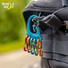 美国NiteIze奈爱户外带锁大脚丫不锈钢扣8字扣不锈钢钥匙扣组合扣