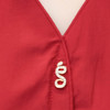 QYMXYM2402-Y纯色薄款连衣裙时尚V领中长裙气质裙 商品缩略图3
