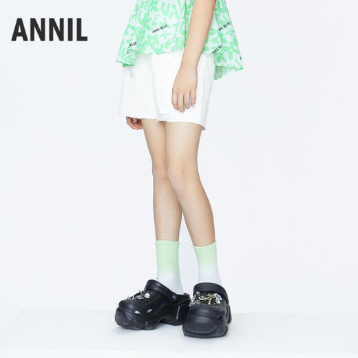 女童甜趣刺绣短裤BLUE新款安奈儿童装实体店同款AG426664 商品图2