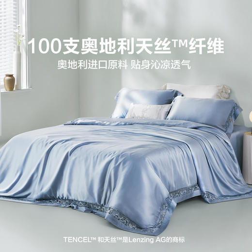 【100支奥地利进口天丝】LOVO乐蜗 VTS0056 花漾倾城 床品四件套 商品图8