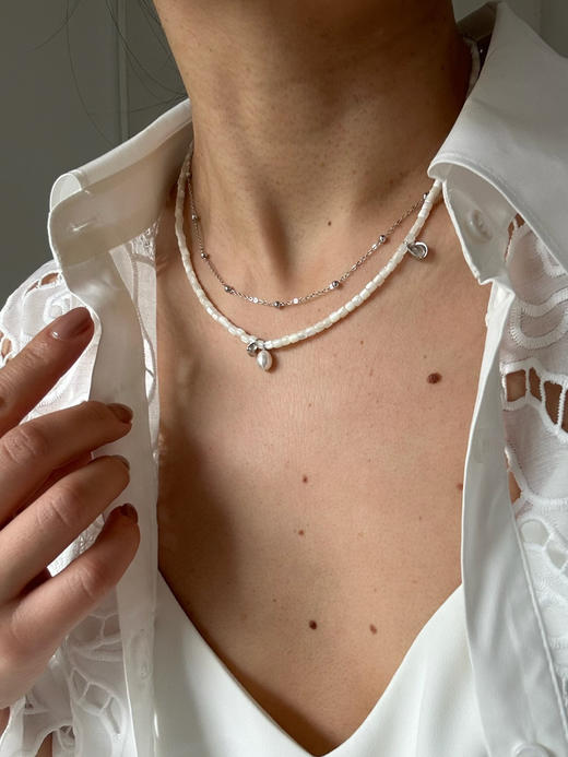 monSecret｜SW020203 涟漪双层项链【MOTION】 [ 银  ] 商品图0
