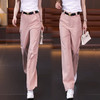 休闲裤垂感直筒裤，粉色天丝棉窄版阔腿裤ZYR-YSL-9161 商品缩略图0