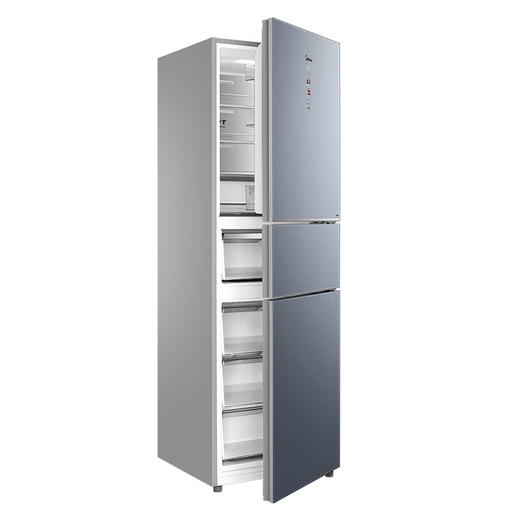 美的（Midea）冰箱271升三门铂金净味保鲜一级变频大冷冻空间家用冰箱BCD-271WTGPZM沁玉蓝 商品图2