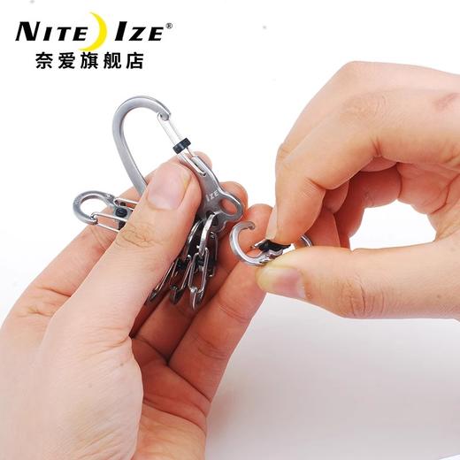 美国NiteIze奈爱户外带锁大脚丫不锈钢扣8字扣不锈钢钥匙扣组合扣 商品图1