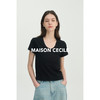 MAISON CECILE经典三色/亲肤桑蚕丝羊毛棉制合身U领T恤 商品缩略图2