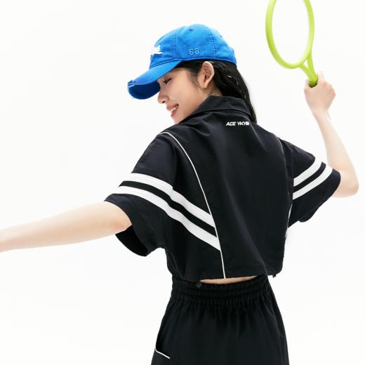 ACEYKYB黄子韬条纹撞色运动连衣裙2025夏季休闲复古拼接收腰A字裙 商品图3