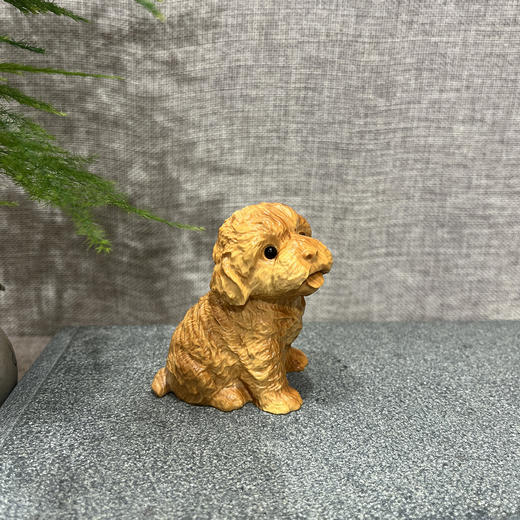 泰迪狗°黄杨木摆件 商品图0