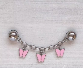 Crocs饰品智必星哥特女孩蝴蝶链条10013442