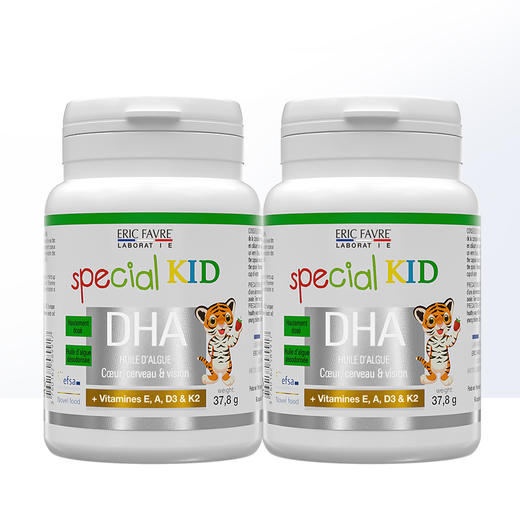 【保税仓】法国Eric Favre儿童DHA海藻油胶囊 60粒（有效期至26年4月） 商品图0