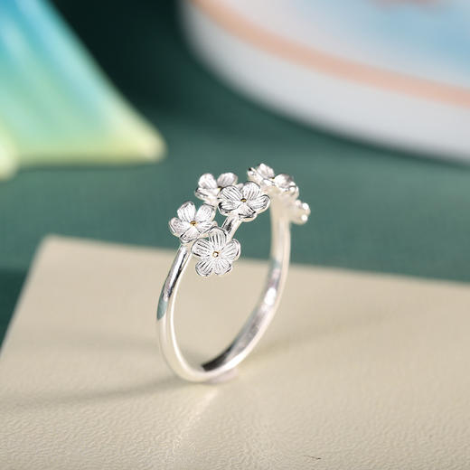 【花雪翩跹】S925银足银花朵戒指【RP-jz070041】 商品图3