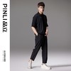 PINLI品立夏季新款暗纹提花九分裤男潮牌百搭时尚休闲直筒裤B242117102 商品缩略图1