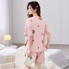 暖暖心窝 家居服(VIP)  女士睡衣纯棉100%棉夏季薄款卡通圆领短袖可外穿家居服套装 商品缩略图4