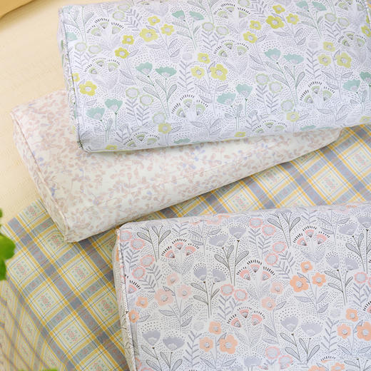 夏日晨曦系列长方枕旅行便携小成人枕纯荞麦壳 商品图0