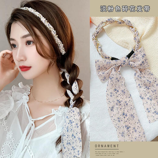【38款！热卖！】超仙珍珠飘带发箍女网红年新款发卡头饰绑发夏天外出发带发箍 商品图13