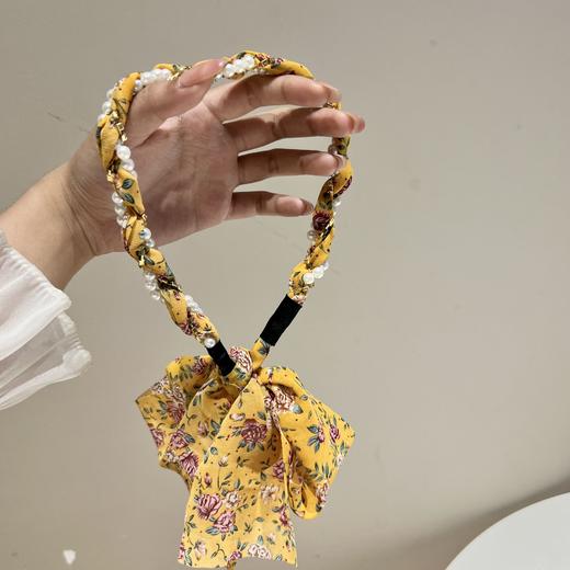 【拍一发二！】儿童编发发带复古链条发箍缎面布艺发箍小众设计飘带仙新款 商品图3