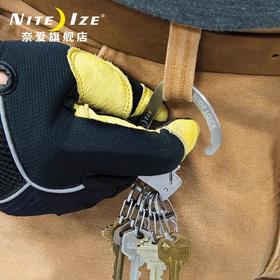 美国奈爱niteize大耳垂钥匙扣带锁钥匙扣8字扣挂扣S锁扣钥匙圈